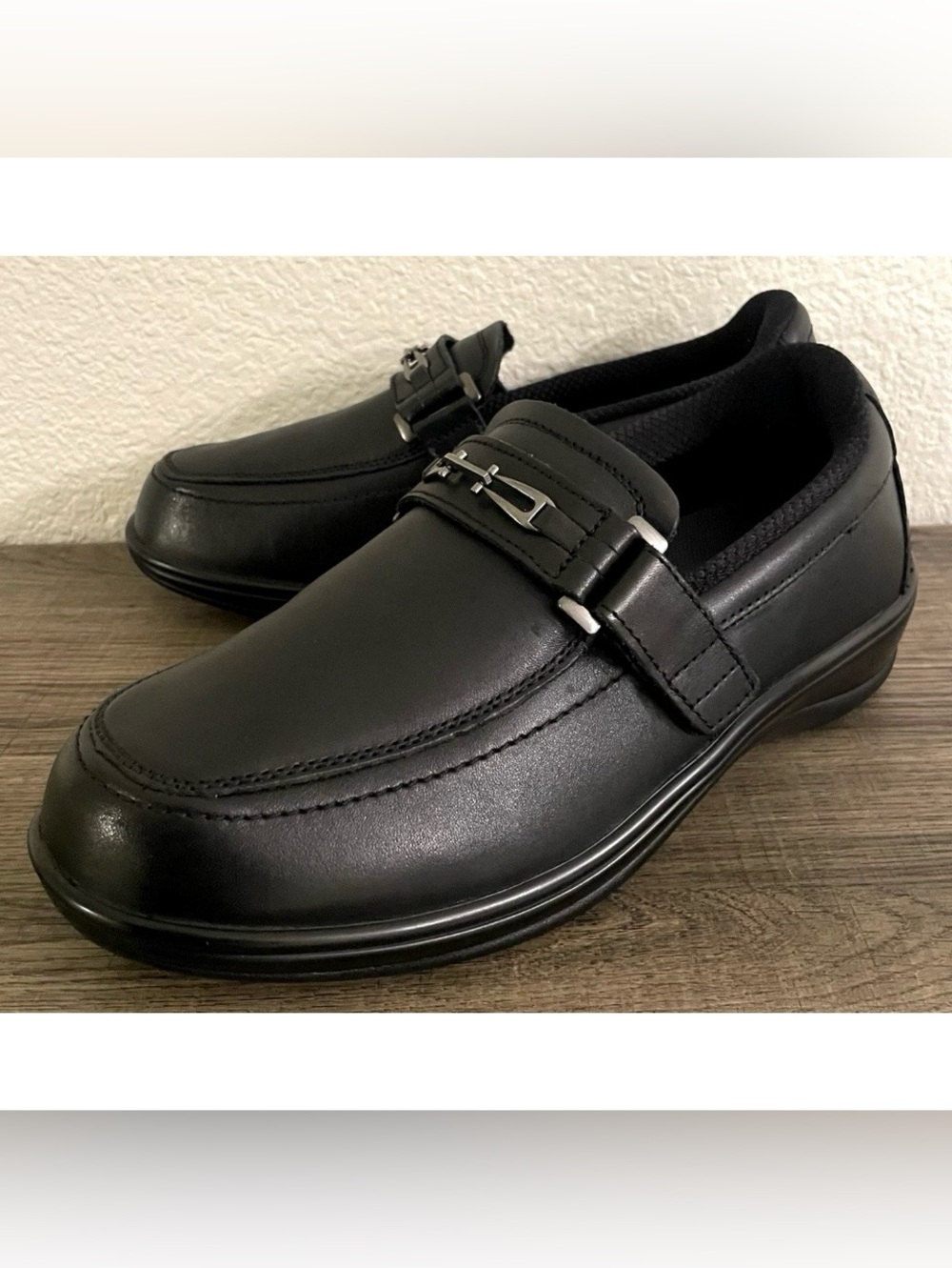 Orthofeet Chelsea 817 Womens 9.5 D Wide Adjustable Horsebit Loafer Comfort Shoes